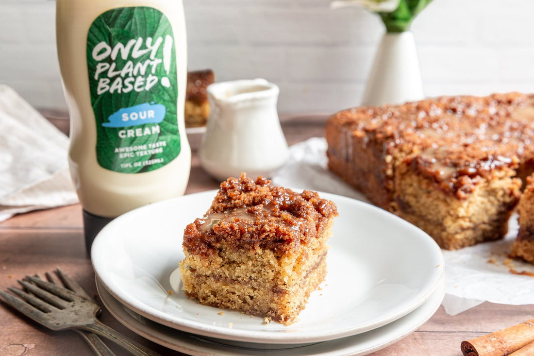 Sour Cream Coffee Cake with Sour Cream Maple Sauce